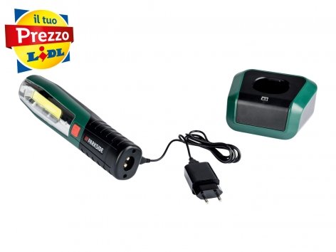 Torcia a LED con stazione di ricarica