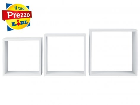 Set mensole a cubo, 3 pezzi