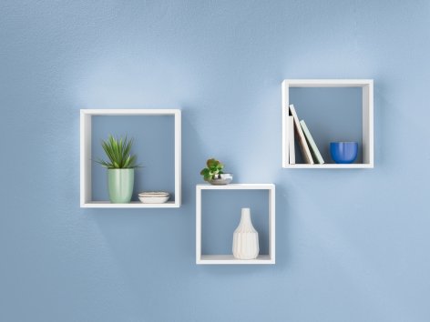 Set mensole a cubo, 3 pezzi