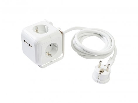 Presa multipla cubo con porte USB