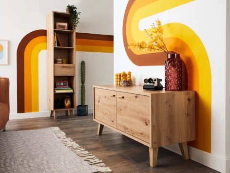 Scaffale a 5 scomparti e 1 cassetto