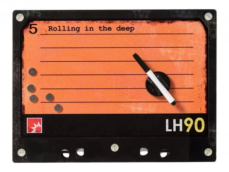 Lavagna magnetica Retrò in vetro