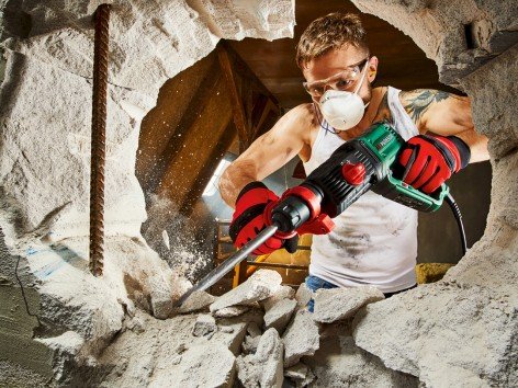 Trapano a percussione scalpellatore pneumatico