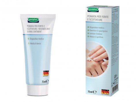 Pomata per ferite e scottature, cerotto spray o spray emostatico per ferite