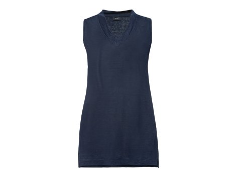 Canotta lunga in lino da donna