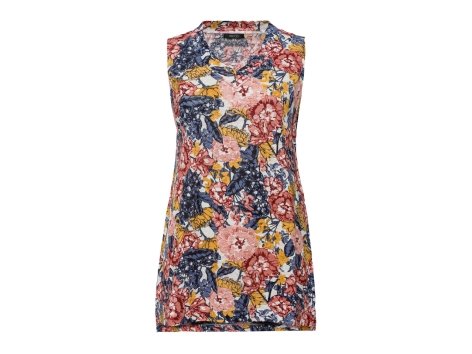 Canotta lunga in lino da donna