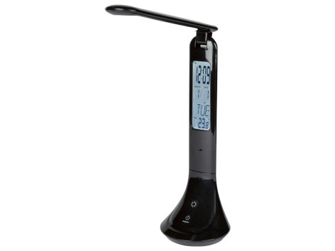 Lampada LED da tavolo con orologio