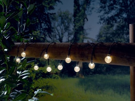 Catena luci decorative LED a energia solare