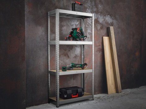 Scaffale in metallo con 4 ripiani