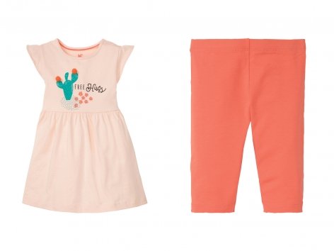 Completo maglia e leggings capri da bambina