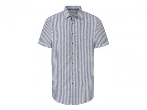 Camicia in lino a maniche corte da uomo