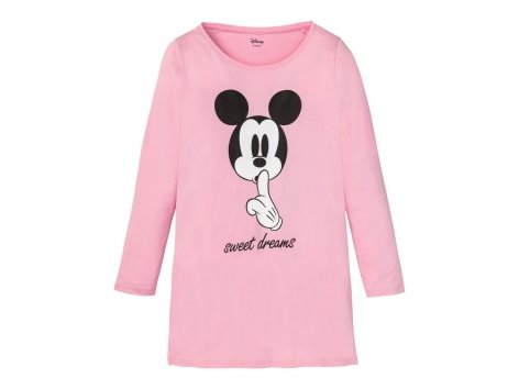 Maxi t-shirt da notte per donna "Dumbo, Wonder Woman, Mickey Mouse Pink"