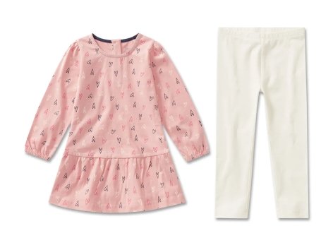 Completo vestitino e leggings da bambina