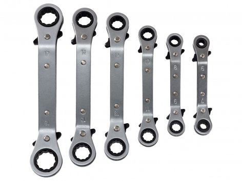 Set chiavi ad anello con cricchetto