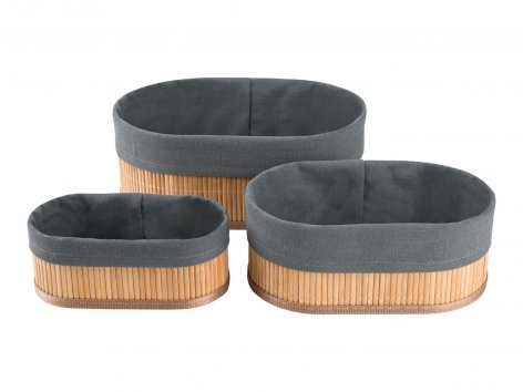 Set cestini in bambù