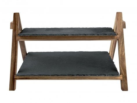 Alzata o set vassoi in ardesia