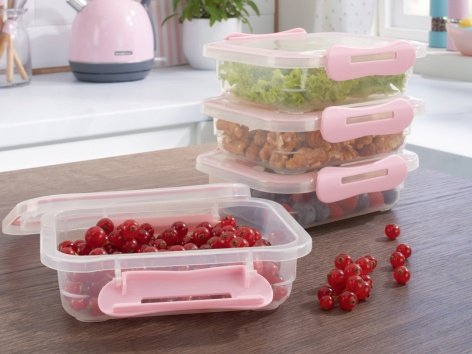 Set contenitori salvafreschezza con chiusura ermetica