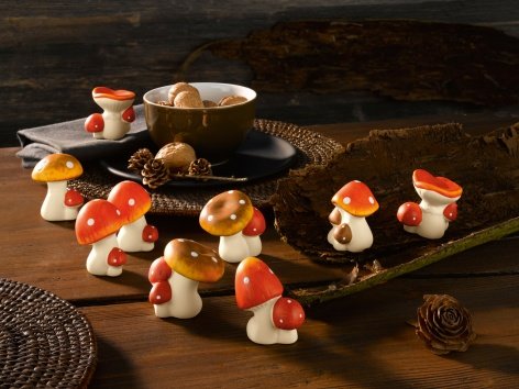 Decorazioni autunnali in ceramica