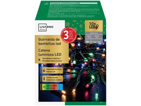Catena luminosa 50 LED