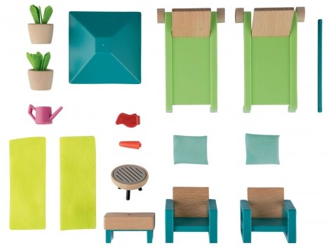 Set mobili in miniatura o set personaggi per casa delle bambole