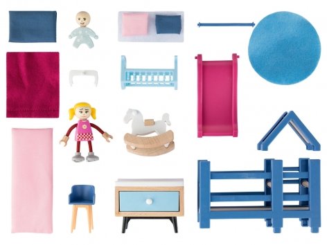 Set mobili in miniatura o set personaggi per casa delle bambole