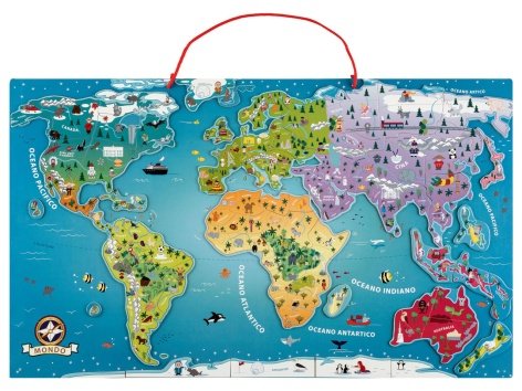 Carta magnetica dell'Europa o del mondo