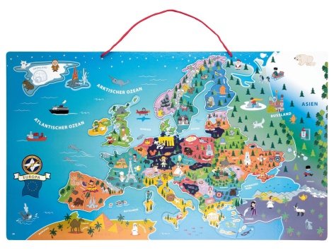 Carta magnetica dell'Europa o del mondo