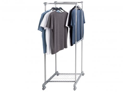 Stender appendiabiti doppio a rotelle
