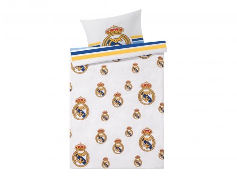 Parure copripiumino singolo  “Juventus, FC Barcelona, Real Madrid”