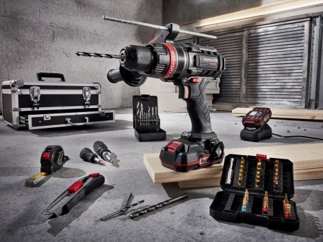 Set trapano a percussione ricaricabile