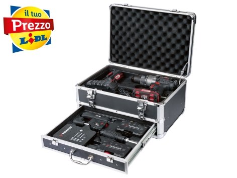 Set trapano a percussione ricaricabile