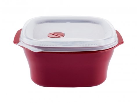 Cuociriso, vaporiera, cuocipancetta o piatto-menù per forno a microonde