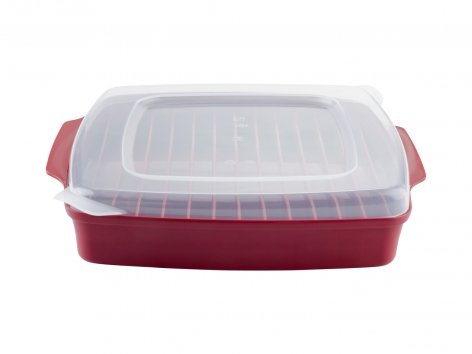 Cuociriso, vaporiera, cuocipancetta o piatto-menù per forno a microonde