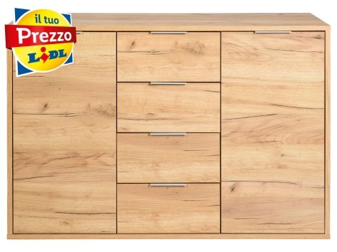 Mobiletto con 2 ante e 4 cassetti