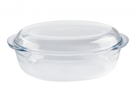 Pirofila o casseruola in vetro con coperchio