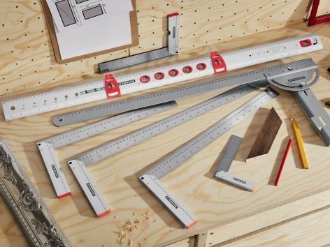 Squadre da falegname, guida angolare o livella millimetrata