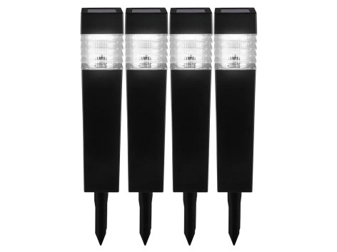 Lampada LED ad energia solare con picchetto, 4 pezzi