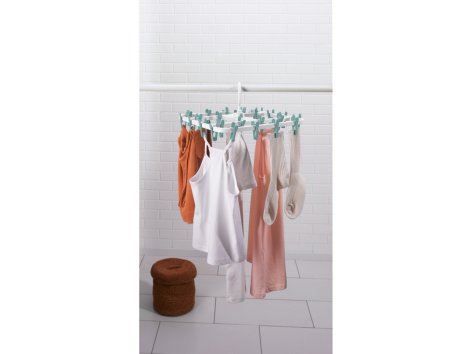 Appendiabiti multiplo o mini stendibiancheria con mollette