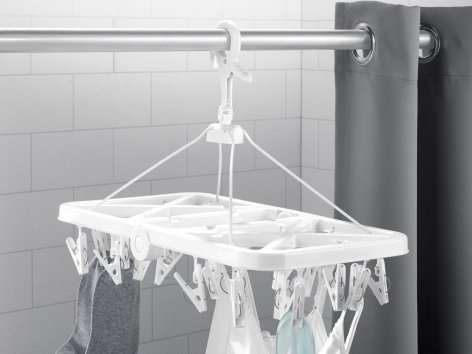 Appendiabiti multiplo o mini stendibiancheria con mollette