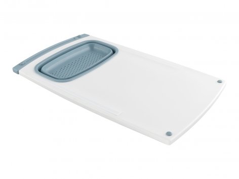 Tagliere con setaccio, scolapiatti pieghevole o set ciotola e scolapasta pieghevoli