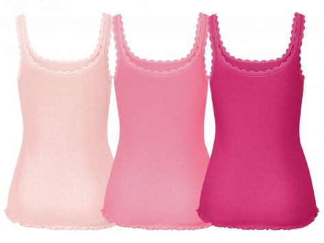 Canotta con pizzo da donna