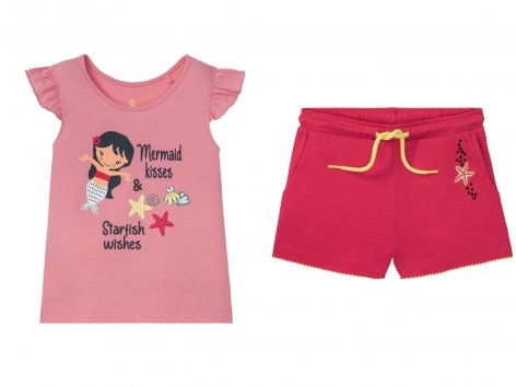 Completo top e shorts da bambina