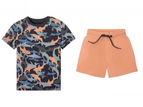 Completo t-shirt e pantaloncini da bambino