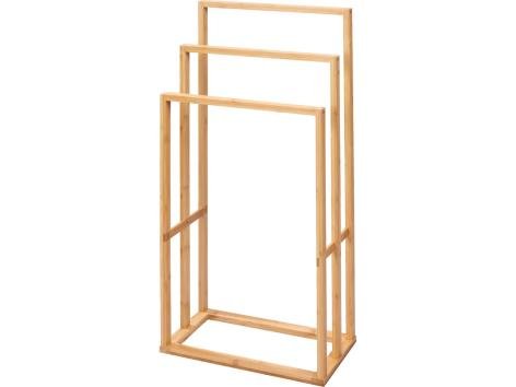 Scaffale o stander portasciugamani in bambù