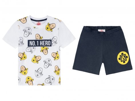 Pigiama corto da bambino "Spiderman, Sam il pompiere, Jurassic World"