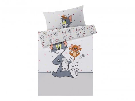 Parure copripiumino singolo "Tom and Jerry"