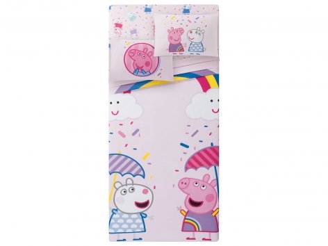 Completo lenzuola singole "Peppa Pig, Jurassic Park, Batman, Paw Patrol, Spirit, Miraculous"