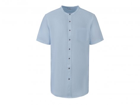 Camicia in lino a maniche corte da uomo