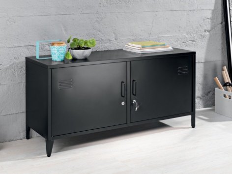 Mobiletto in metallo con 2 ante