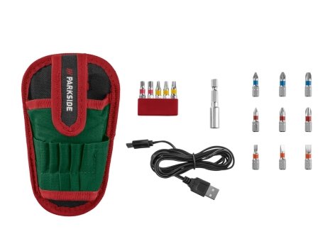 Avvitatore ricaricabile con cambio bit integrato